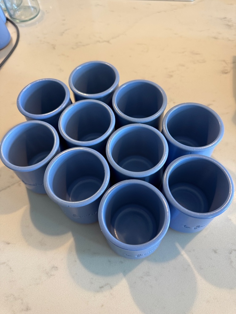 Set of 10 Lavender La Fermière Cups Silicone Cup Holders